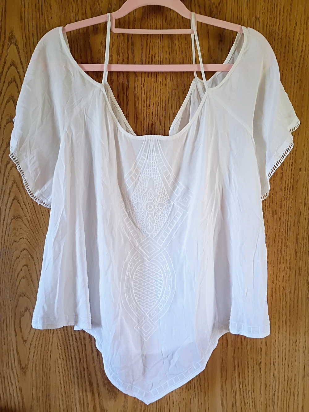 a.n.a White Embroidered Summer Top